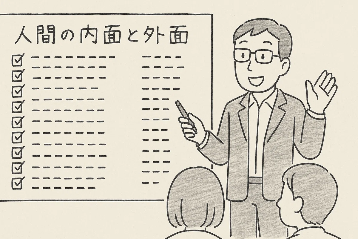 第13回:ややこしや~「人間の内面と外面」を解く!? ★15のリスト★|金ちゃん