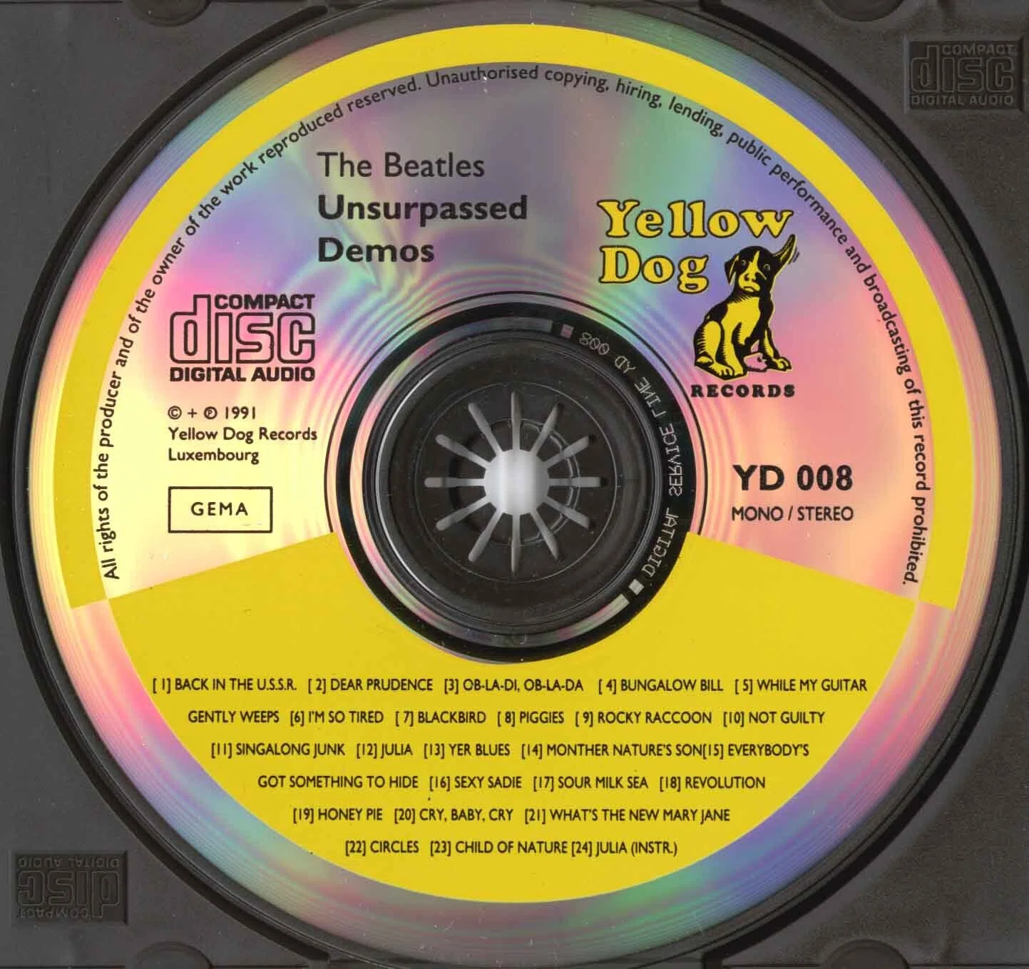 ビートルズの海賊盤CD『Unsurpassed Demos』（Yellow Dog）前編