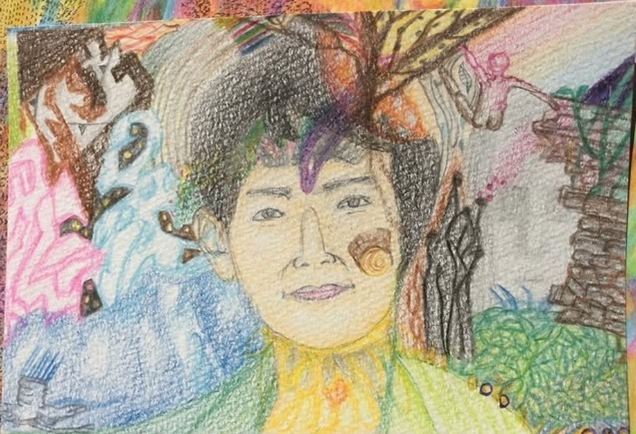 ⓋMr．野菜好っきゃねんの似顔絵🥬｜墓光山展望台