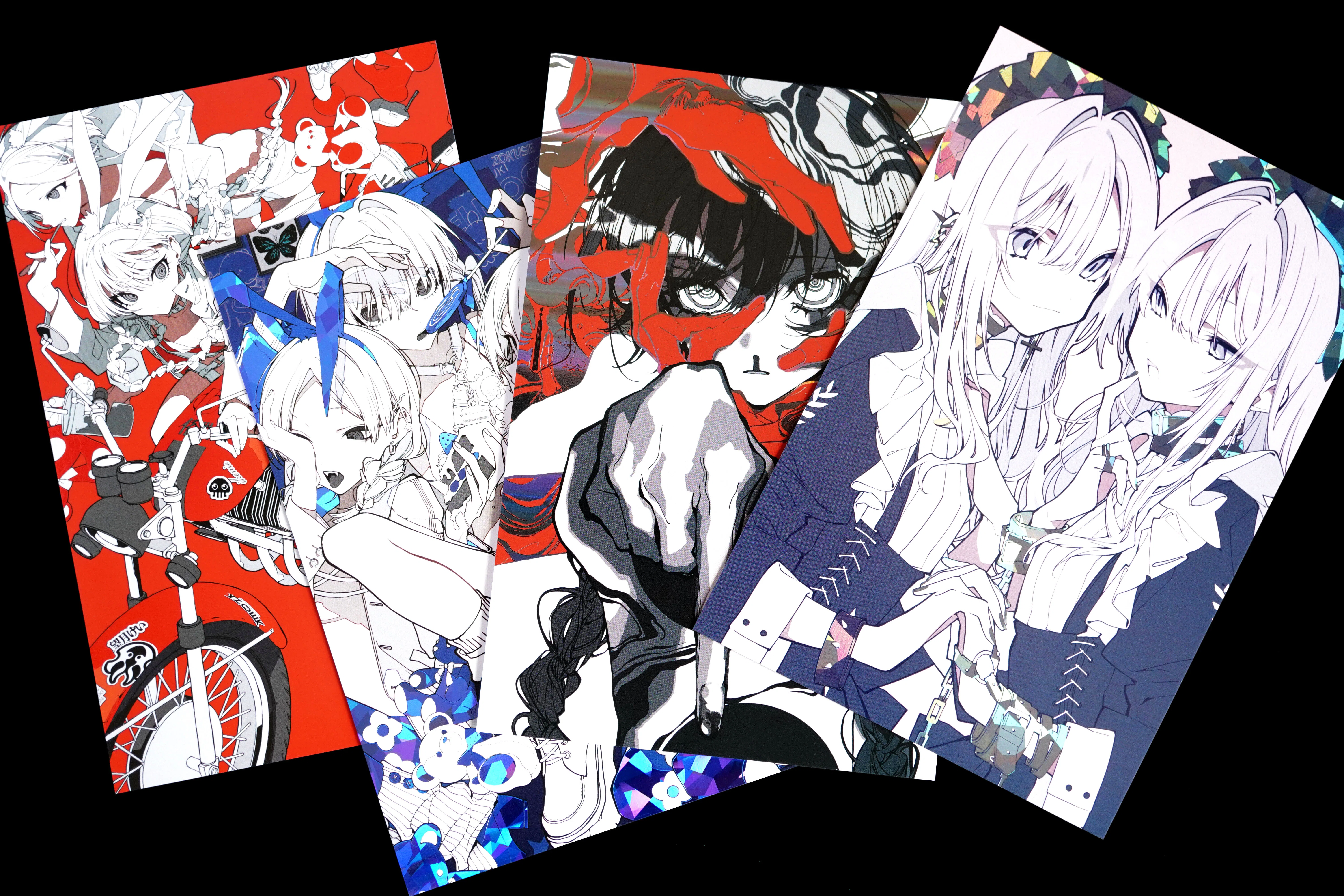 望月けい個展 箔押しポストカード4種製作」｜コスモテック