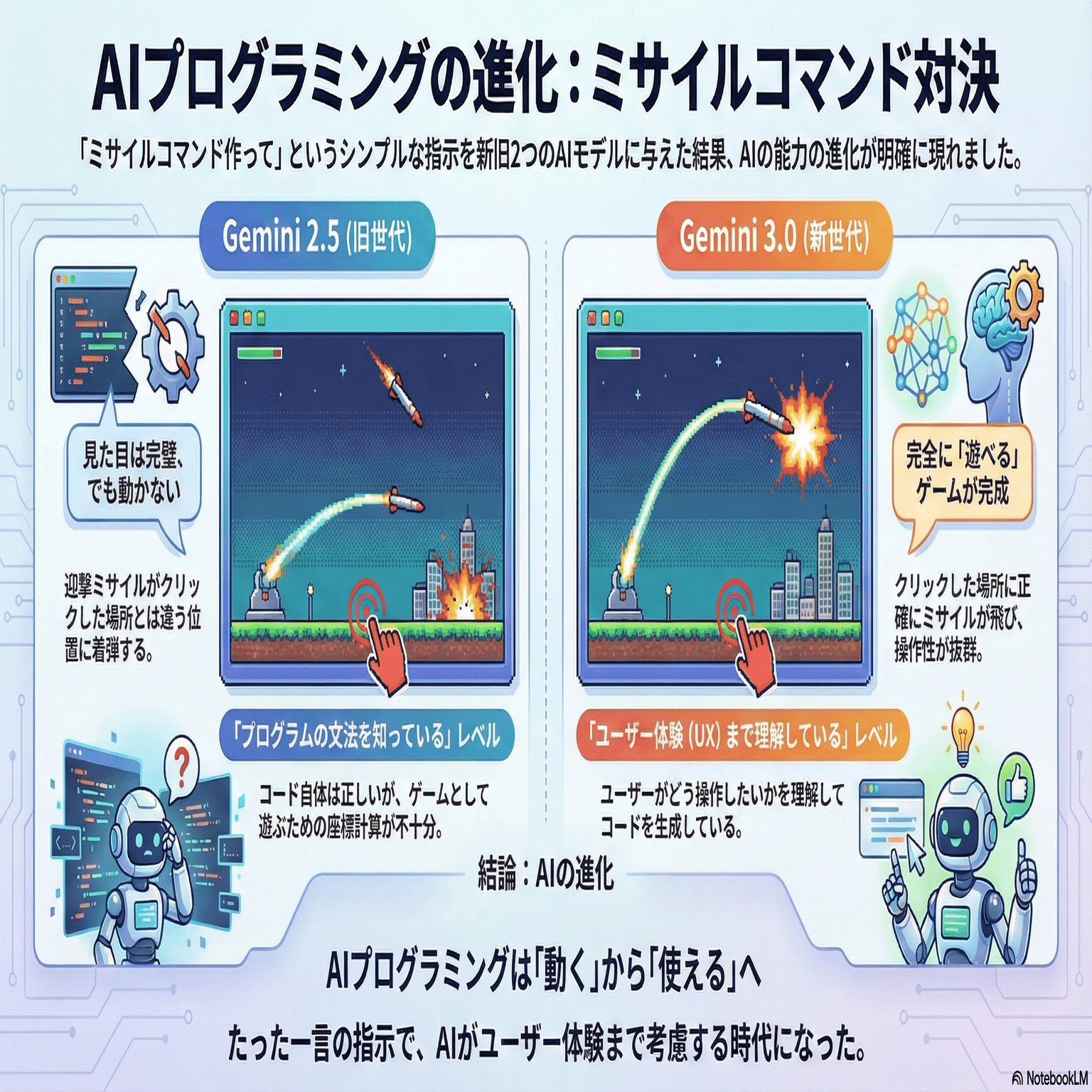 ミサイルコマンド」作ってみた Gemini2.5 VS Gemini3｜daruma_ad
