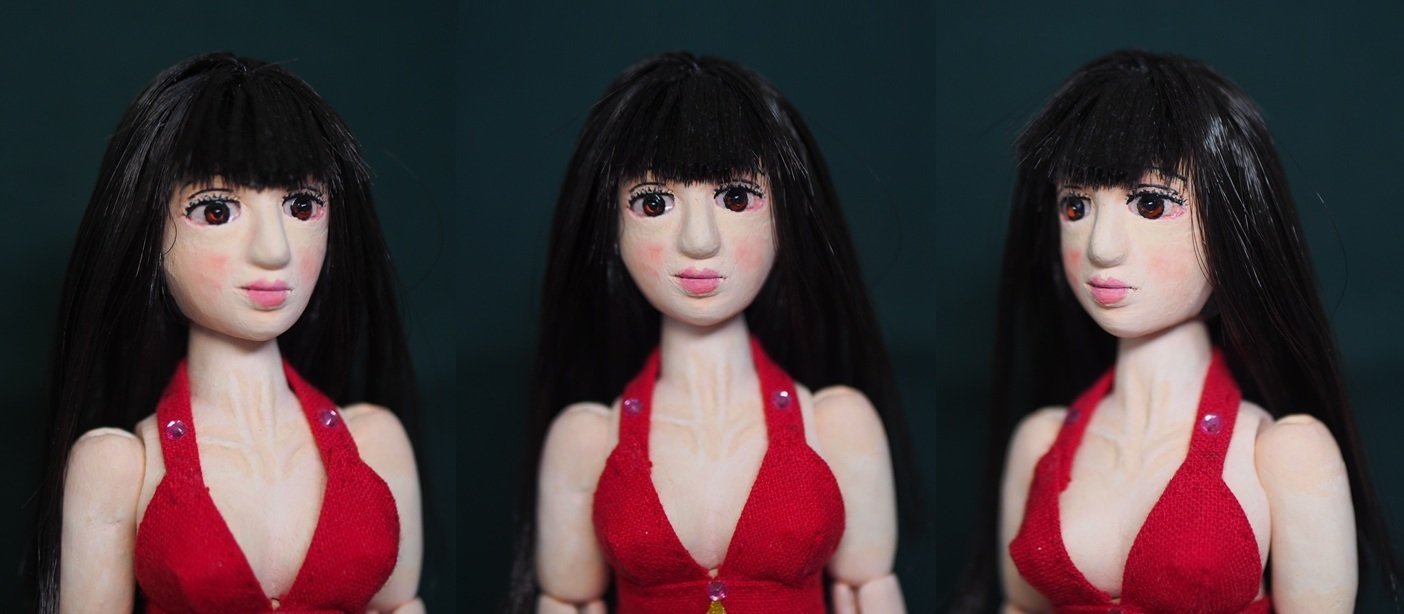 顔の表情を少し変えました｜doll-modeler3