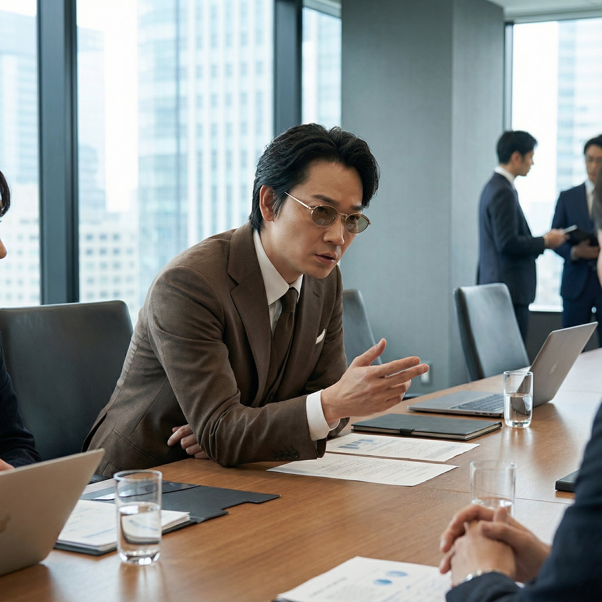 カッコイイ】綾野剛さん×名品メガネの着用イメージ15選｜大人ブランド