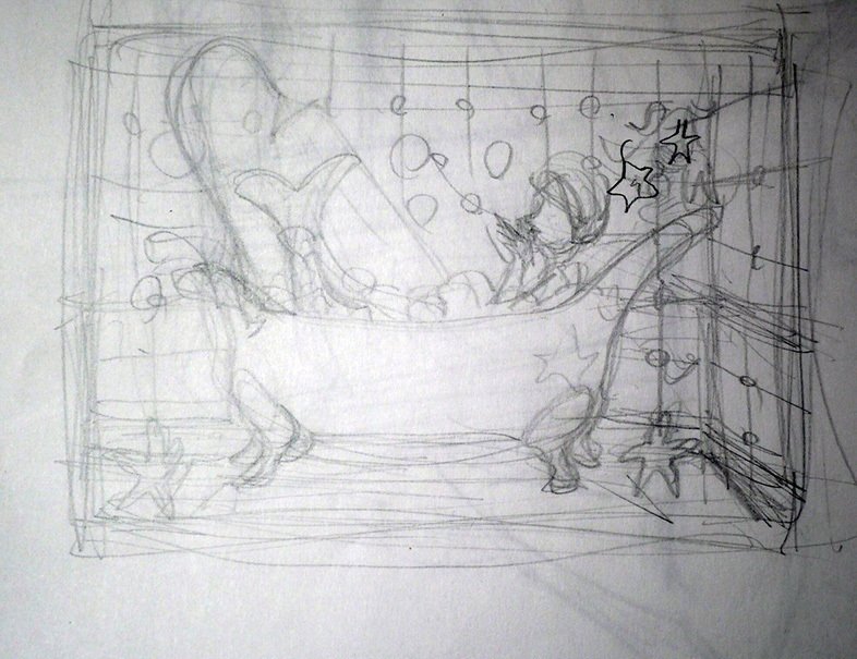 ラフスケッチ→エスキース→本画へ ＃ラフスケッチ ＃エスキース ｜yayoi