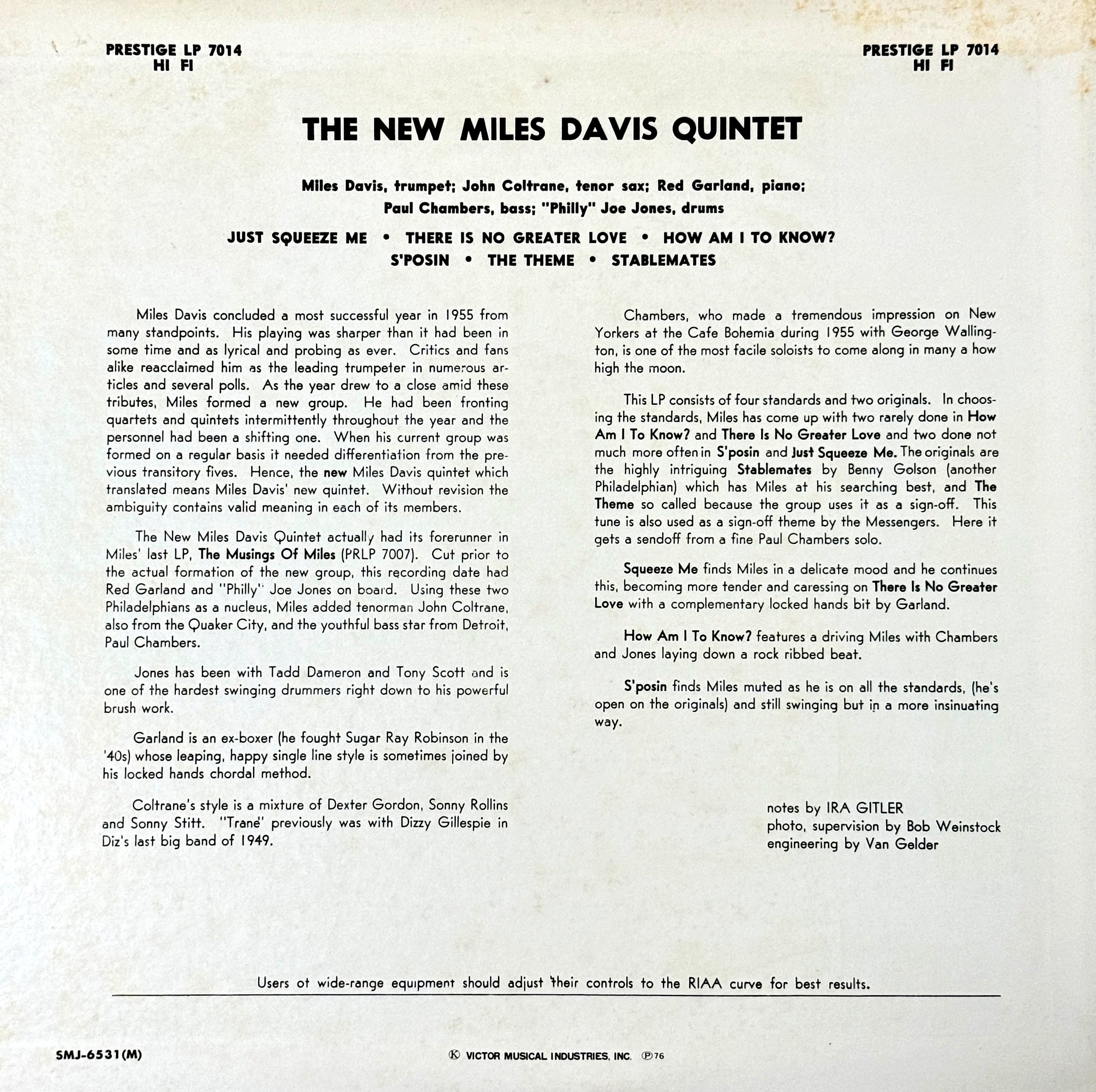 The New Miles Davis Quintet 徹底解説：マイルス黄金クインテット誕生