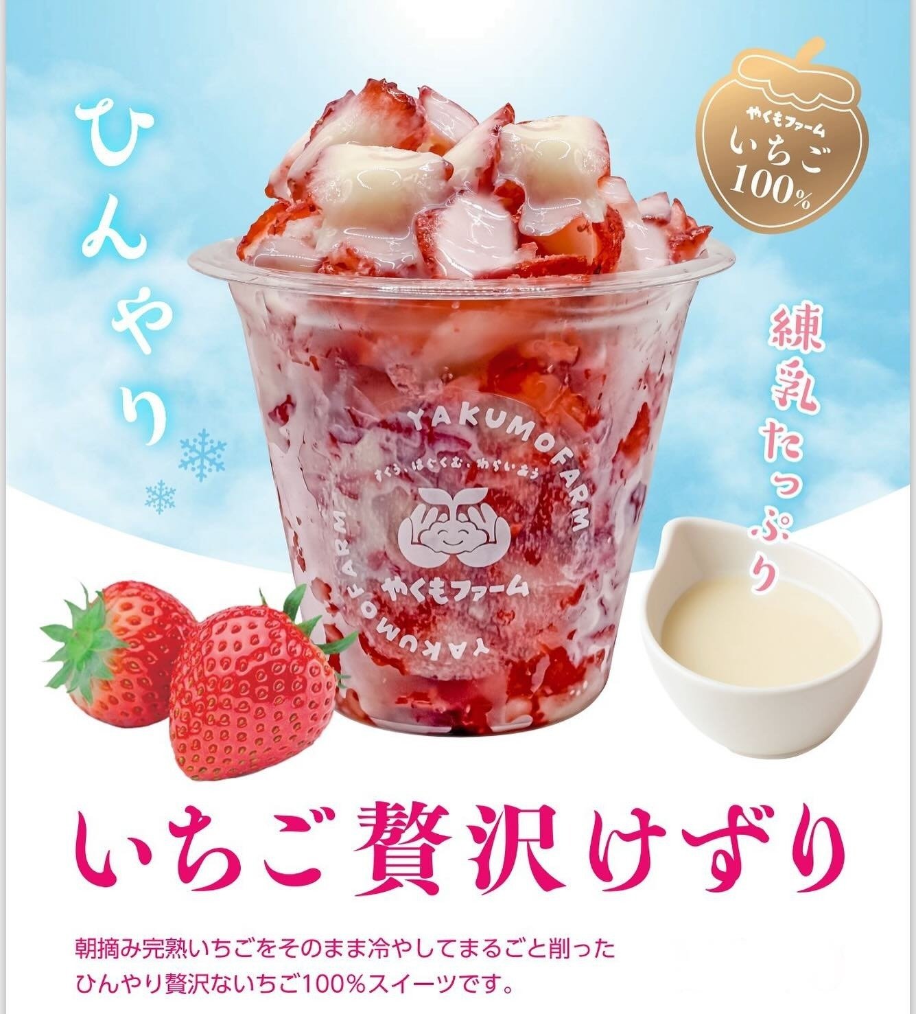 新商品『いちご贅沢けずり』販売スタート！】 2025年5月16日｜やくも