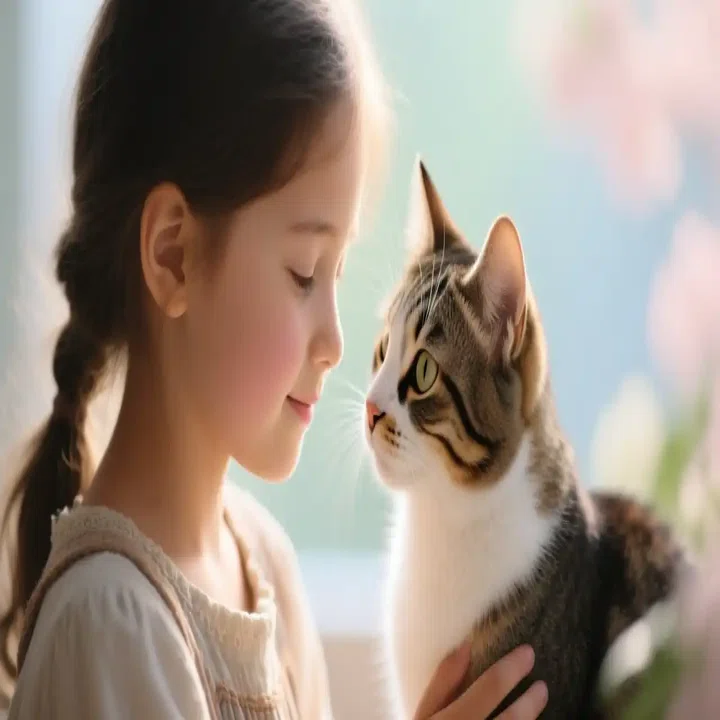 猫と少女｜ふく