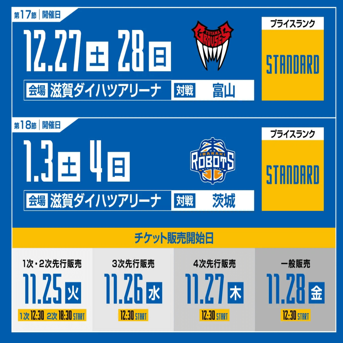 朝刊】滋賀レイクスNEWS｜3連休熱くしたヤングレイクス！｜2025-11-25