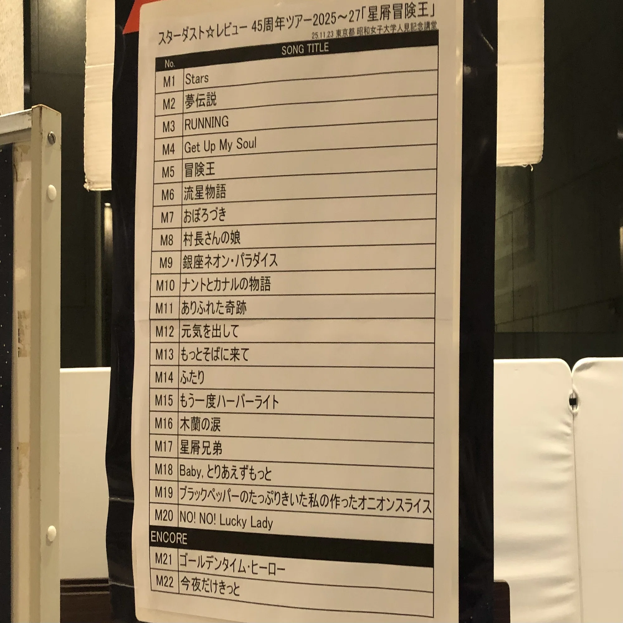 スターダスト☆レビュー『星屑冒険王ツアー』昭和女子大学人見記念講堂 