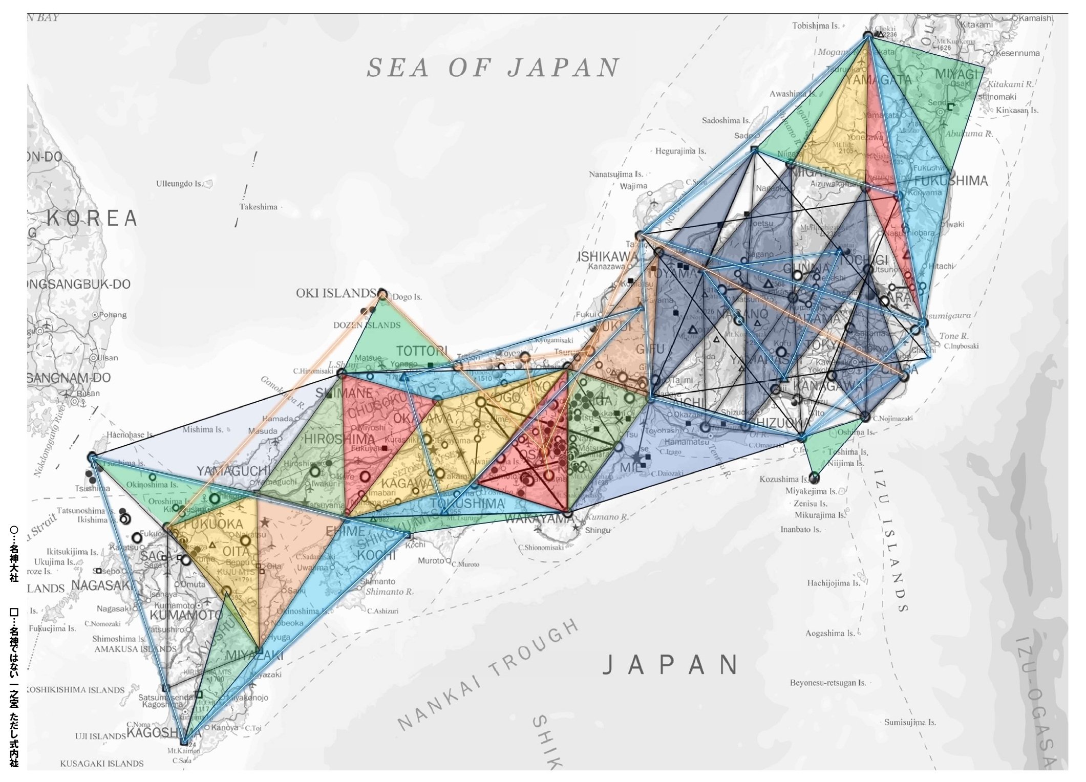 神社を結んでできる『地上絵』について｜穂志比古