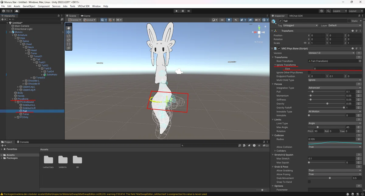 [VRC Modification] Are you attaching the halo to Mururu's tail ...