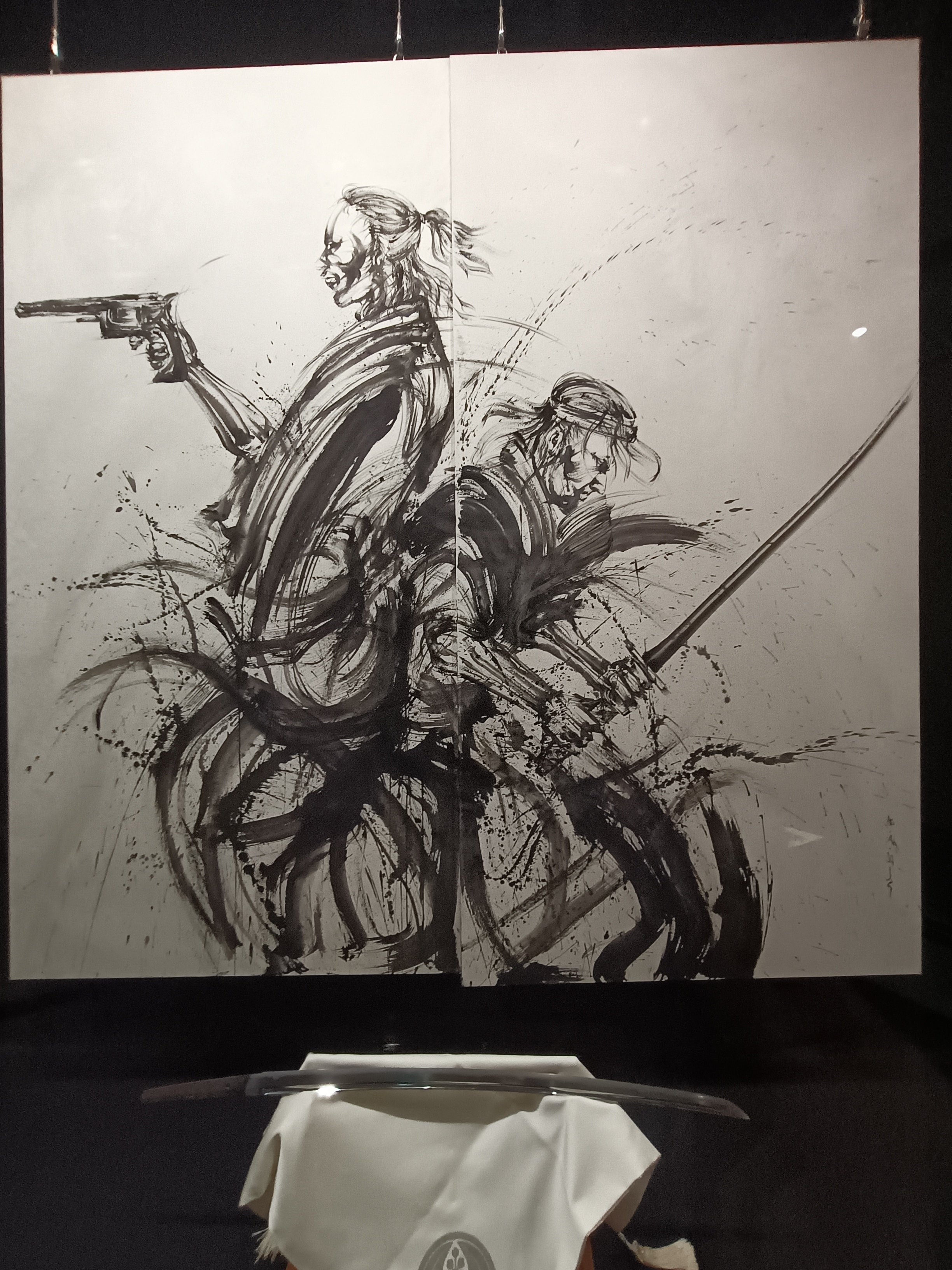 最高に最高すぎた…！豊川稲荷で見た、西元祐貴さんの“圧巻の墨絵