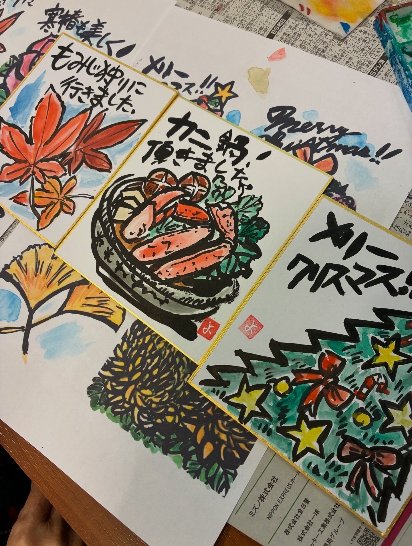 今日は、月に一度の絵手紙という事で｜kinta65