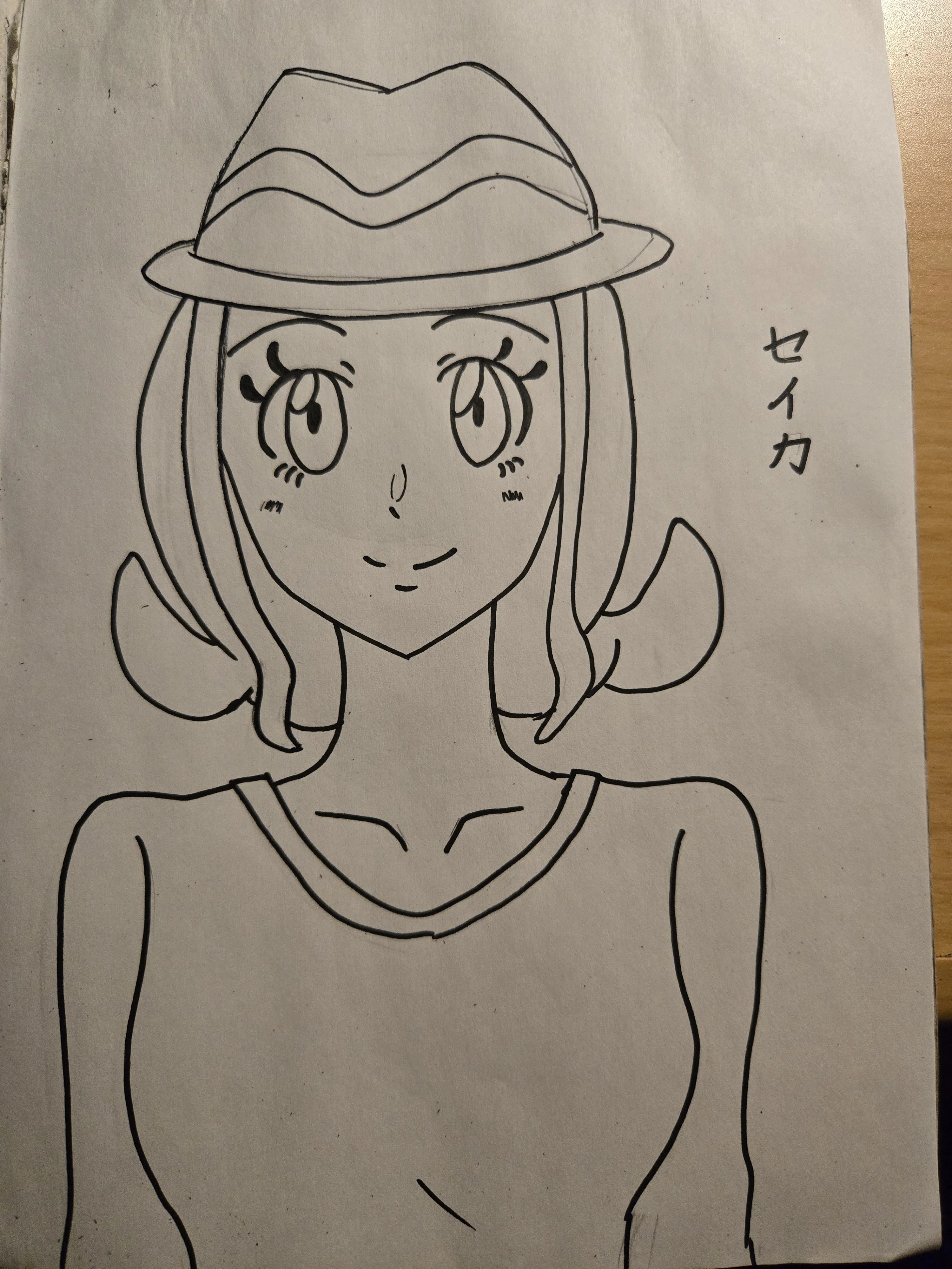 317　手描きイラスト　ポケモンZA　セイカちゃん　パピモッチ耳 ポケモンZA セイカちゃん描いてみた｜マッキー