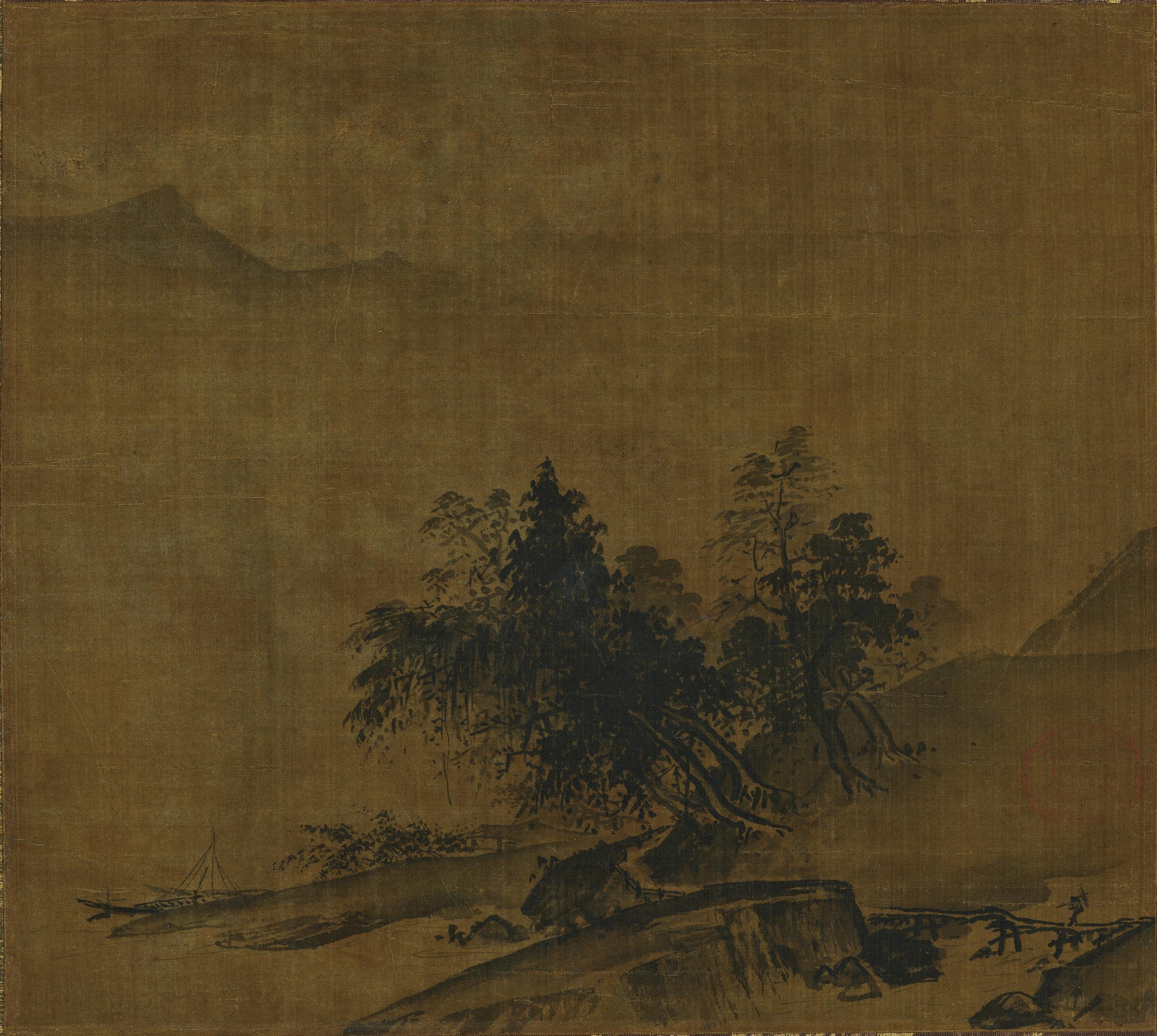 中国書画精華—宋・元時代の名品—＞（東京国立博物館）：山水画の樹木