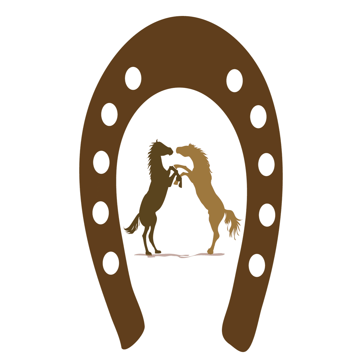 2匹の立ち上がる馬と馬蹄の2026年賀状素材｜クリエーター・ダイアリー