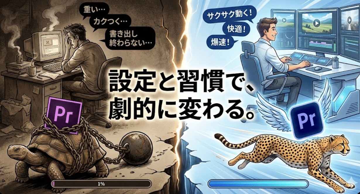 決定版】Premiere Proがサクサク動く！編集者が“本当にやるべき設定と