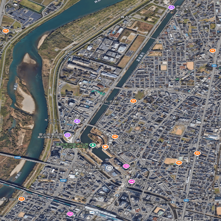 富岩運河と富岩水上ライン（富山）｜かわちゃ（かわちゃドローン）