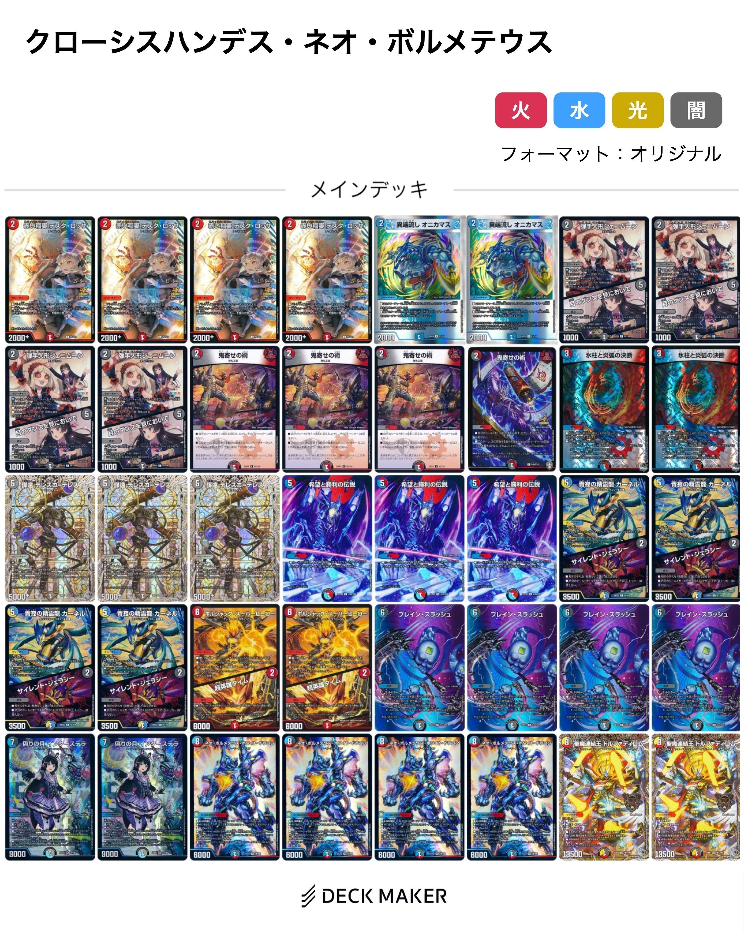 【匿名配送】クローシスボルメテウス　デッキ販売 希望の芽を狩り尽くせ！！ クローシスハンデス・ネオ・ボルメテウス｜法相