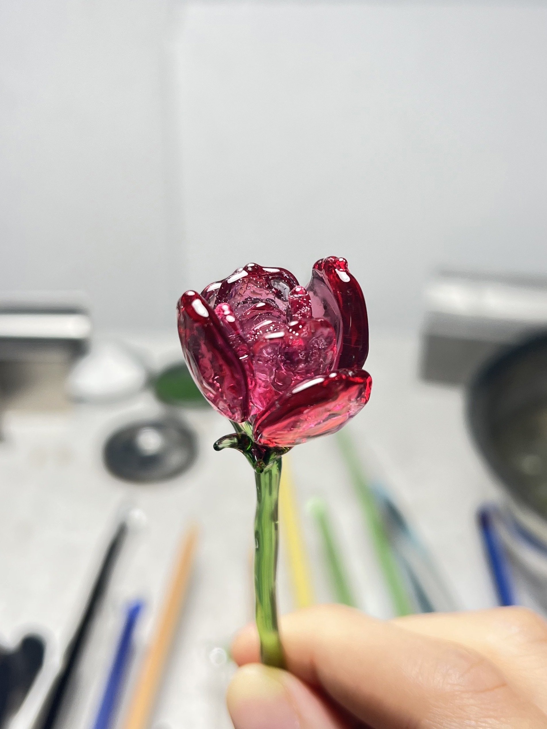 ガラスのバラを作って思ったこと。｜旅のガラス きゃろくろガラス工房