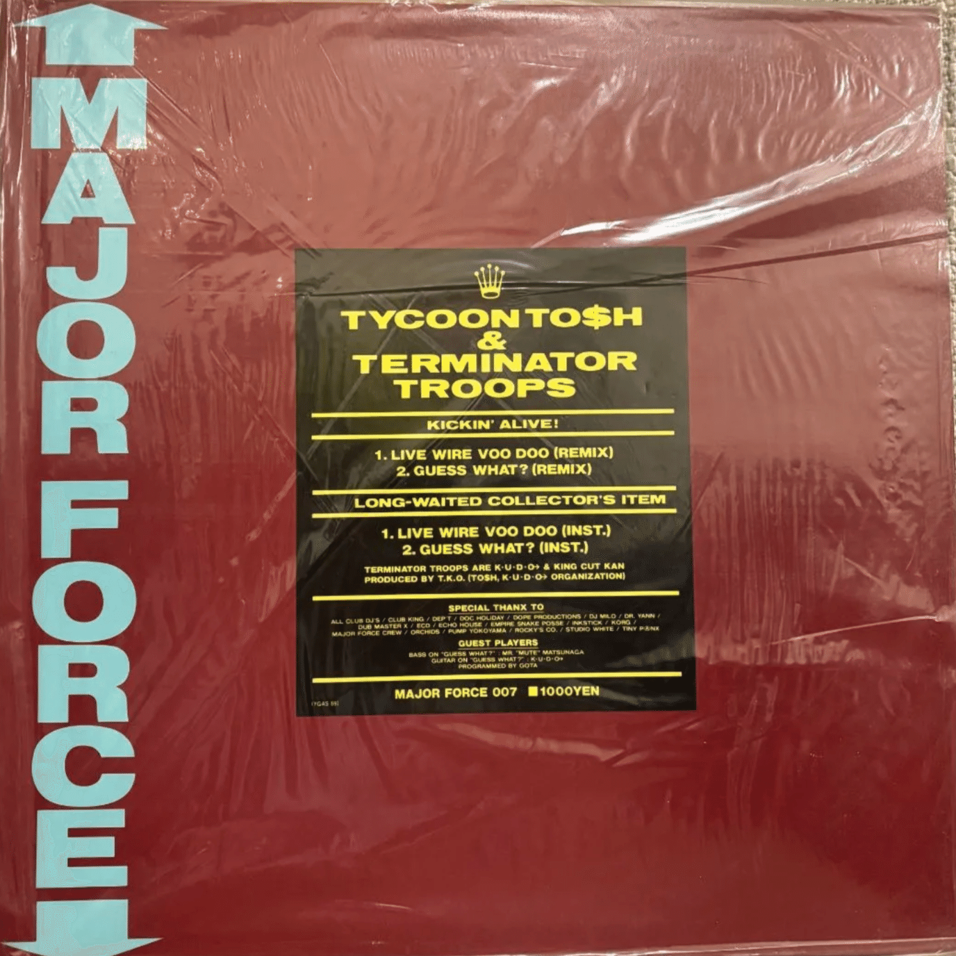 MAJOR FORCE レコードBOX レコード紹介【TYCOONTOSH＆TERMINATOR TROOPS】/ KICKIN' ALIVE