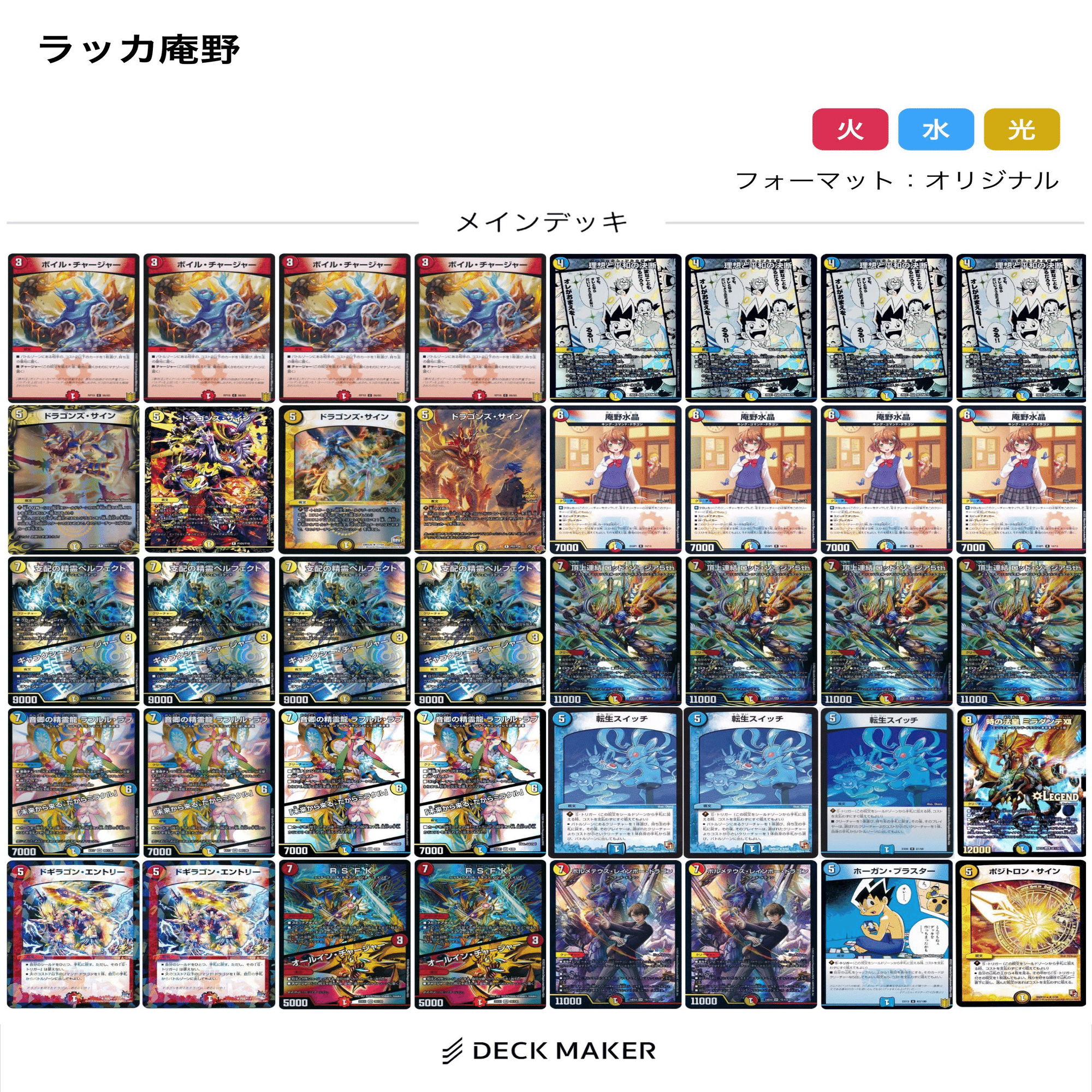 高レートラッカ庵野 ガチ構築 2重スリーブ付き　24時間以内発送 ペテンシー不採用ラッカ庵野｜カイ