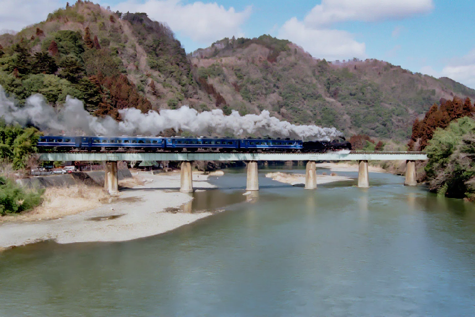 【鉄道サボ】（表）水戸⇔常陸大子　SL奥久慈号　指定席（裏）C58運転記念H10 v159, 水郡線：SL奥久慈号 （1998年）｜ひろやん