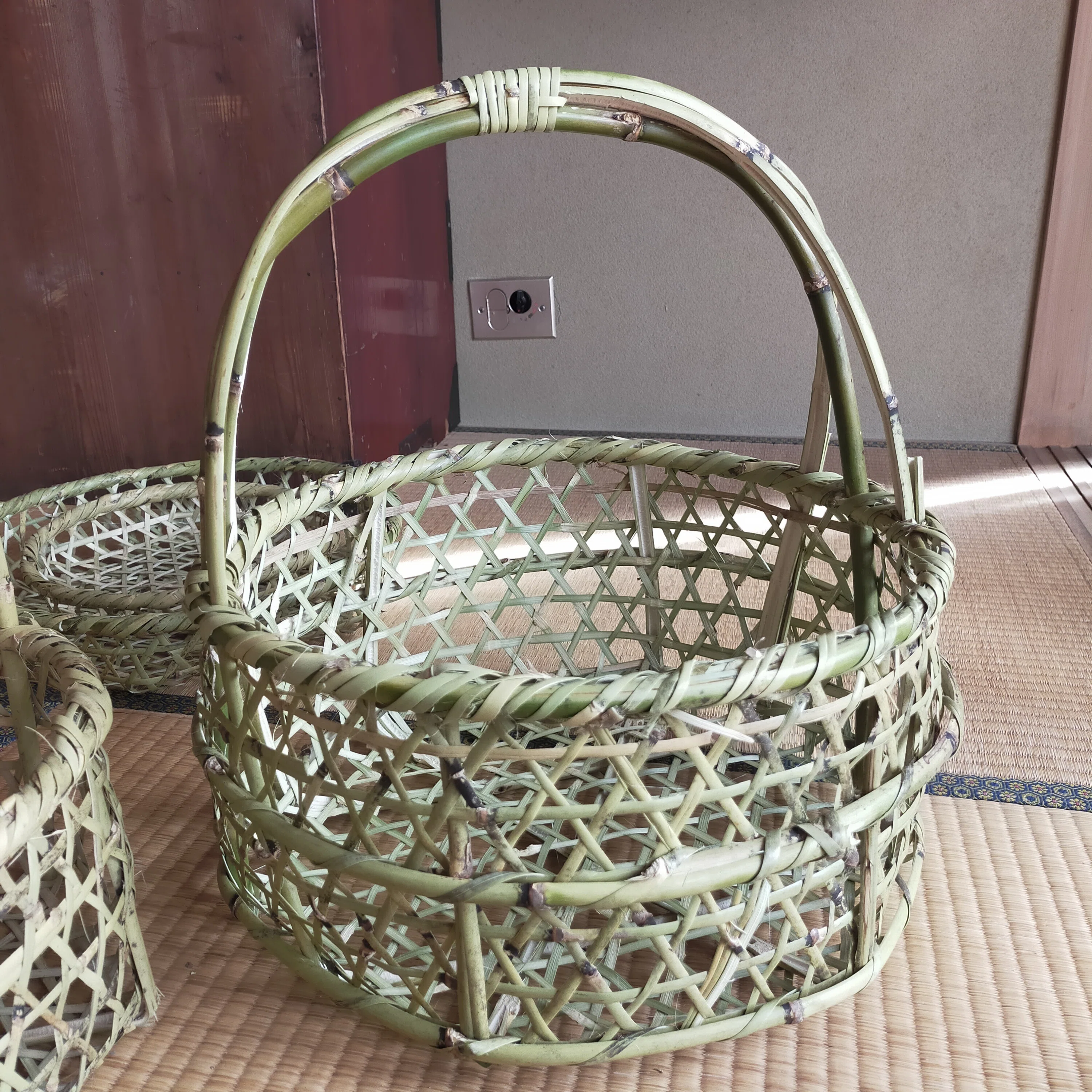根曲竹　チシマザサ　竹かご　籠　日本の手仕事　工芸品 根曲竹 チシマザサ 竹かご 籠 日本の手仕事 工芸品 【公式通販】