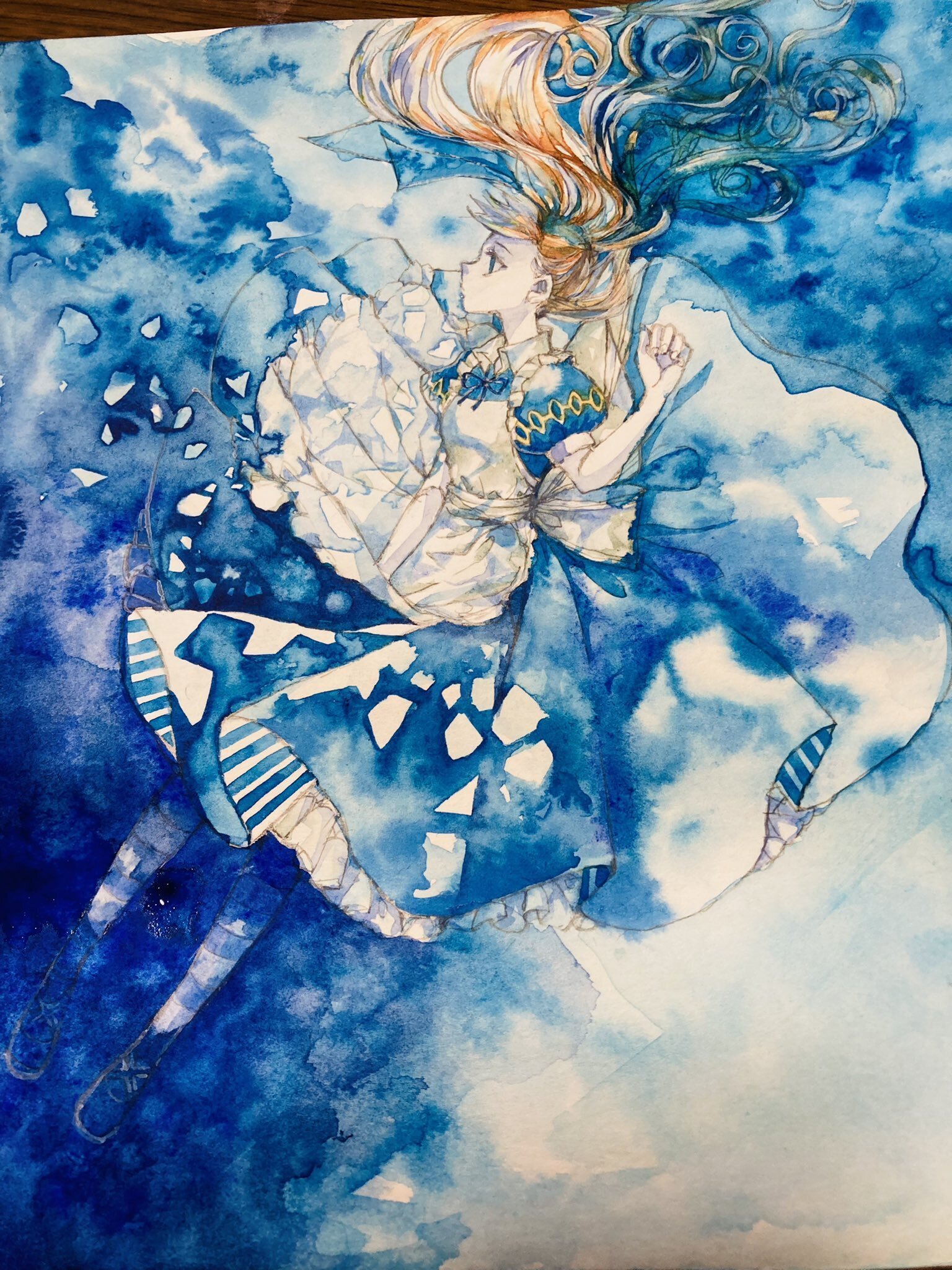 水彩描く過程メモ｜青眼鏡