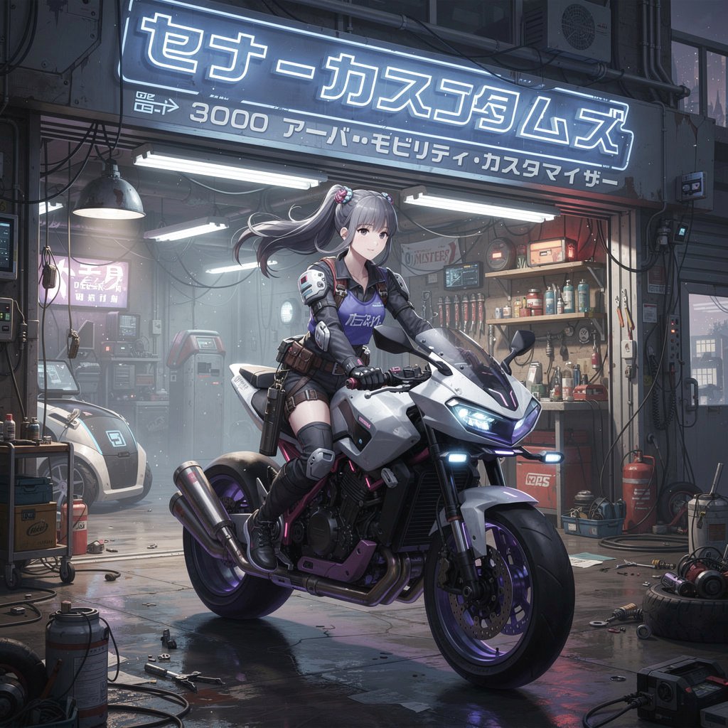 西暦3000年の「アーバン・モビリティ・カスタマイザー」美少女【無料で