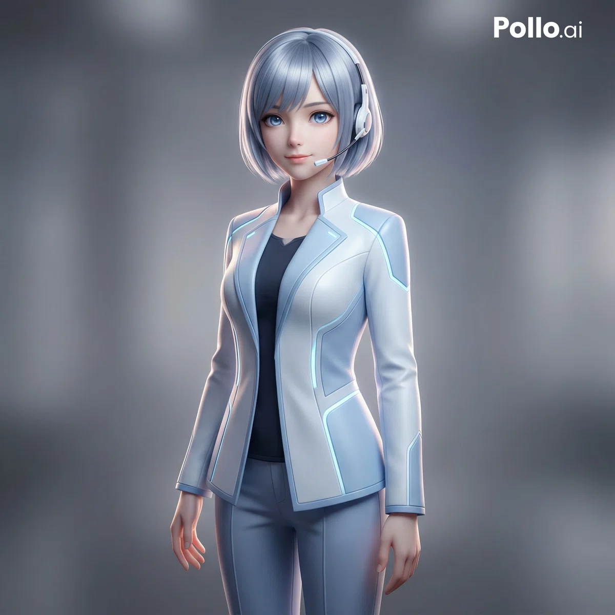 立体的なボブの女の子