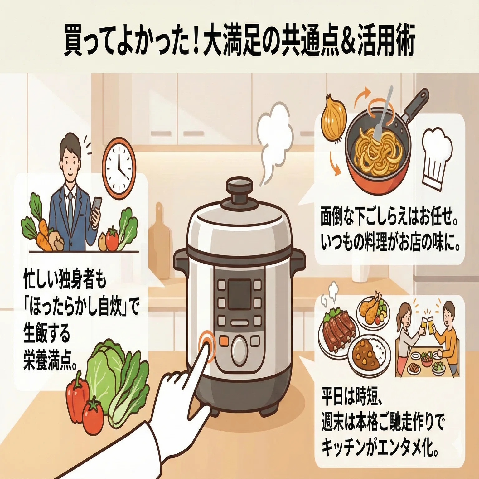 オートクッカービストロで後悔？「買わない方がいい人」と高額でも元が