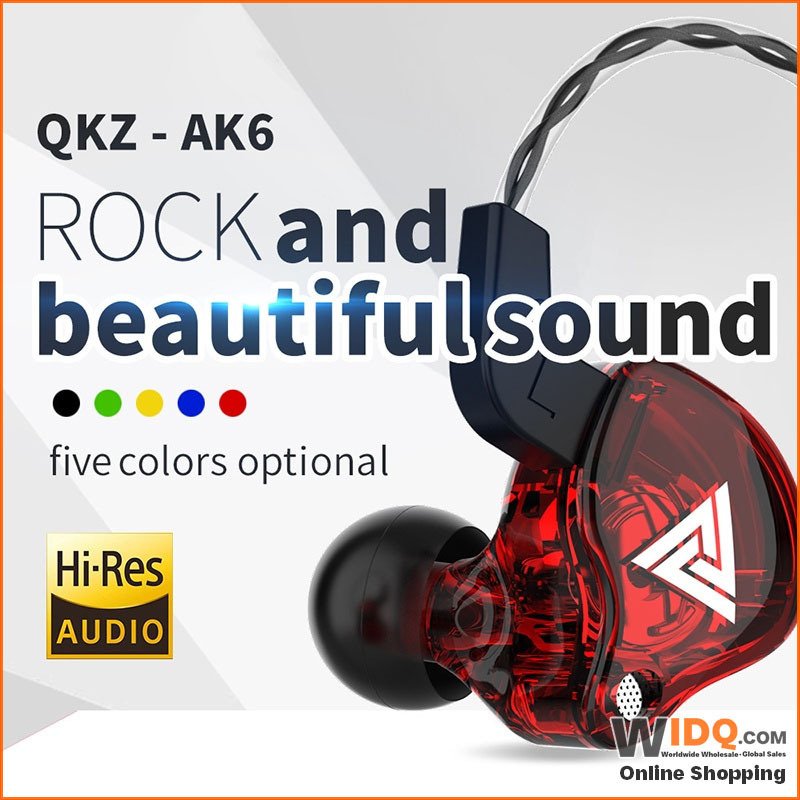 🎧 QKZ AK6 ハイレゾ 40kHz グラフェン スポーツイヤホン 🎶｜WIDQ