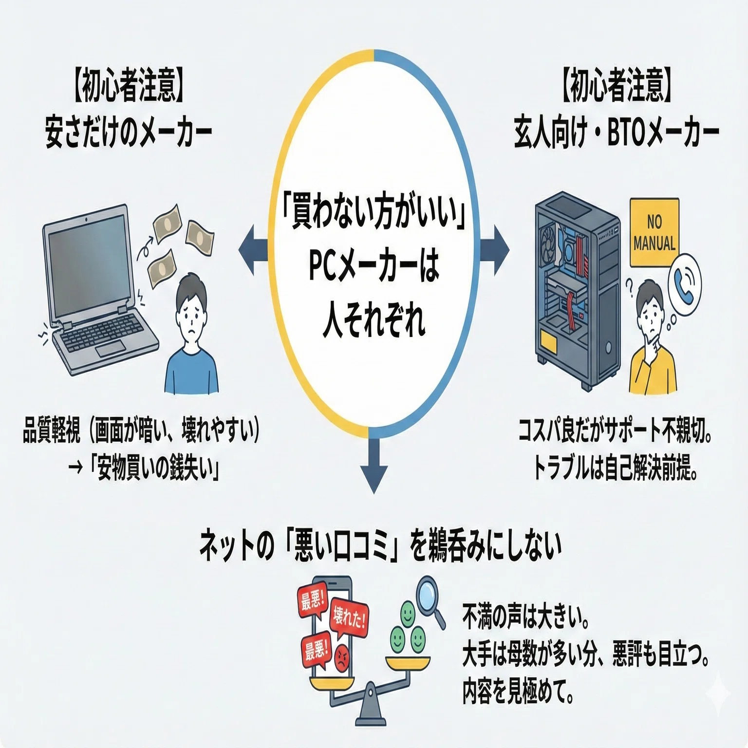 買わない方がいいパソコンメーカーの真実｜スペックだけで選ぶと9割が 