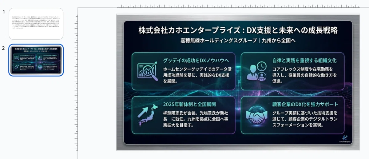 [New Feature] Improving Google Slides appearance with nano banana｜（株）カホ ...