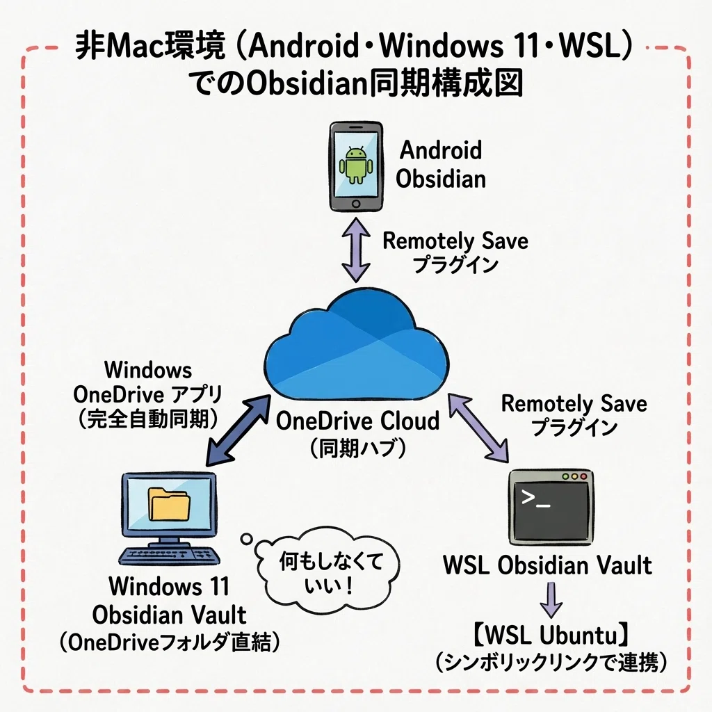 カンテラオパール　アカウントTOM 問い合わせ 📘 Obsidian同期の答え、見つけました✨～Android・Windows・WSLを