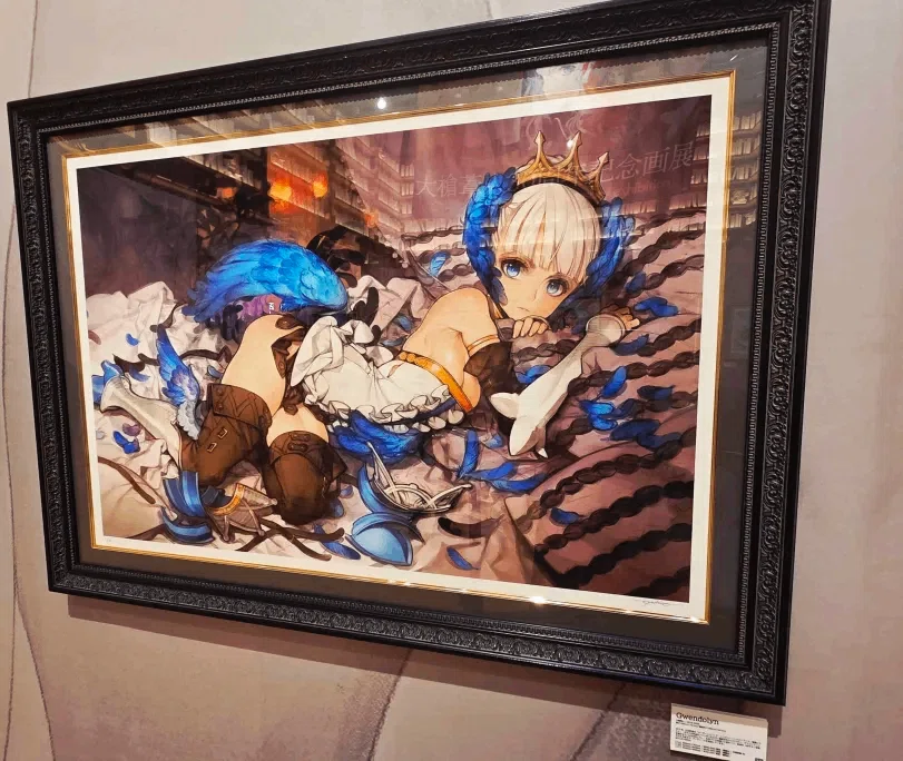 直筆サイン入り大槍葦人 キャンバスアート 四艶少女画展受注生産 大槍葦人30周年記念画展｜nyalra