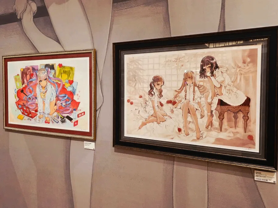 直筆サイン入り大槍葦人 キャンバスアート 四艶少女画展受注生産 PG-9037]四艶少女画展 直筆サイン本 大槍葦人