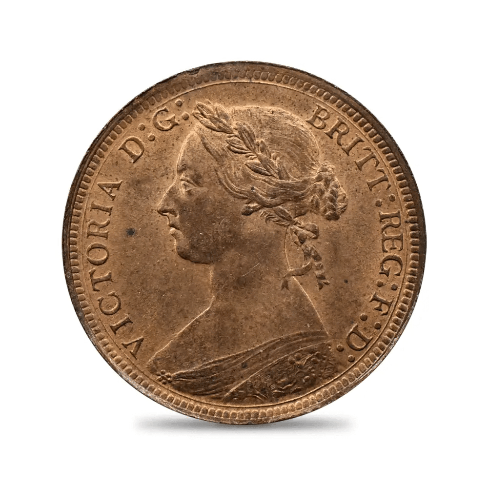 1887 ヴィクトリア女王 ブリタニア 1/2ペニー銅貨 未鑑定｜小川竜一