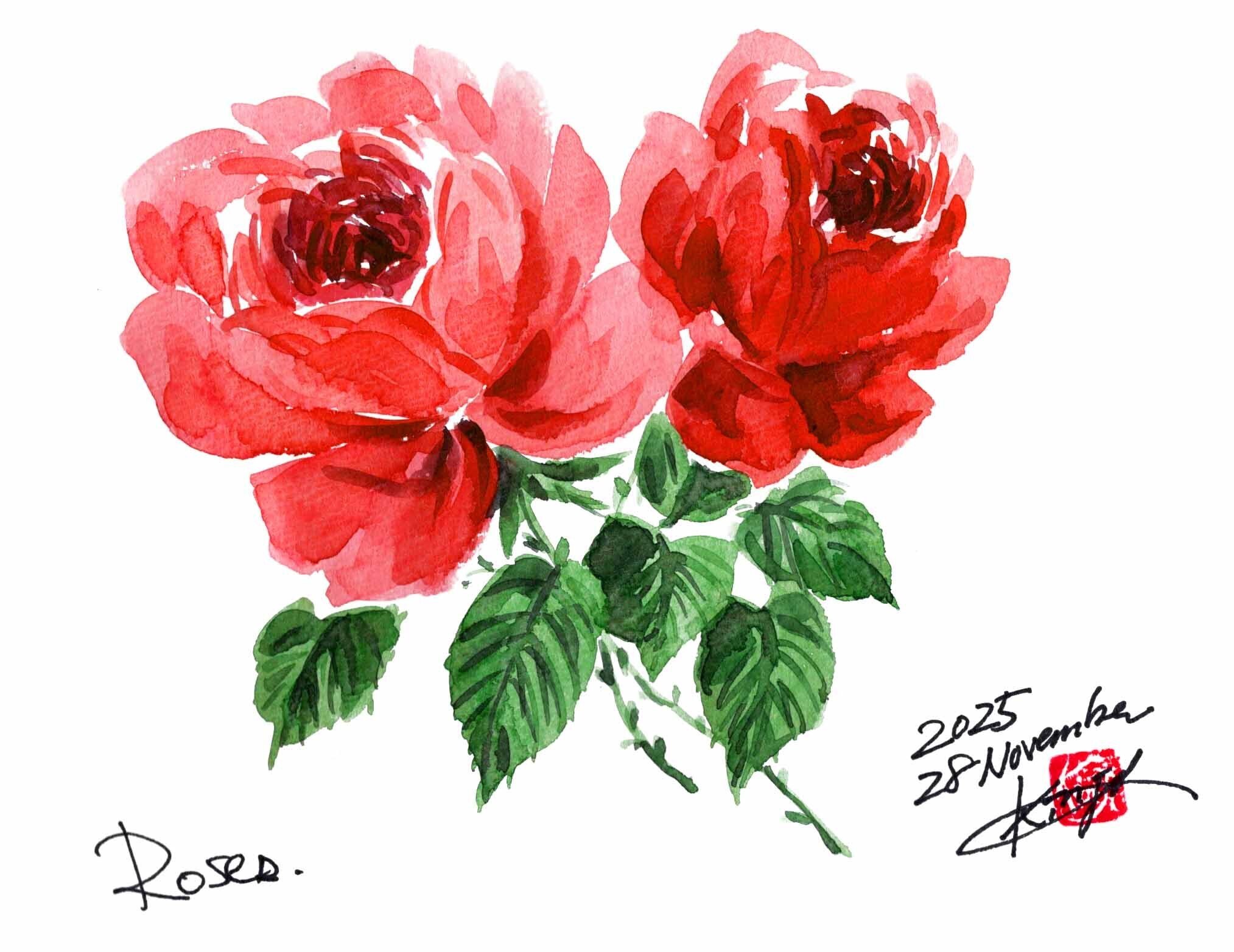 今夜も定番の薔薇で。｜kinta65