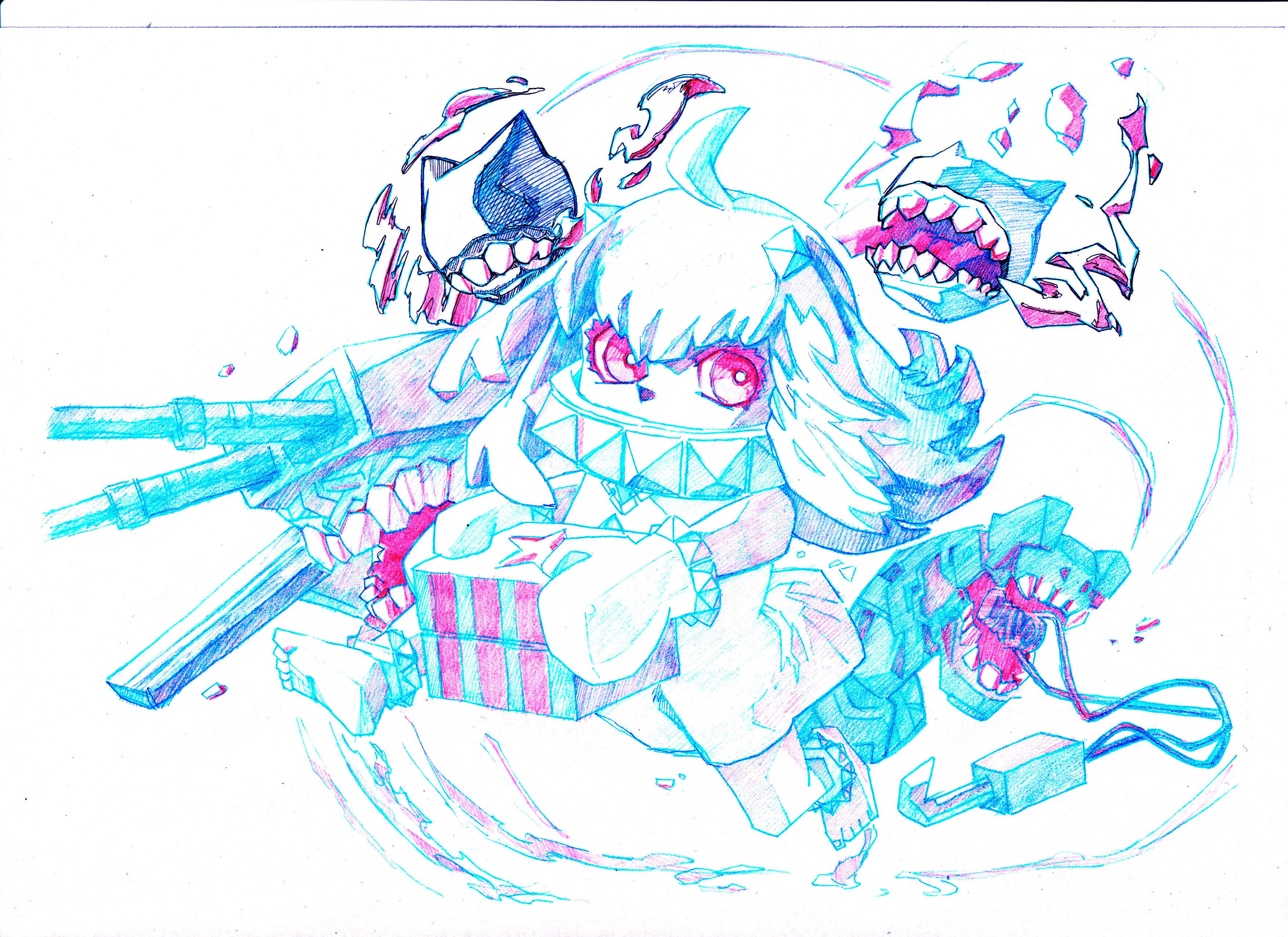 ◇ケビ子様用頁◇手描きイラスト 二次創作で練習。2025、11月28日｜『もう一度描こうよ。』KSS-nikomin