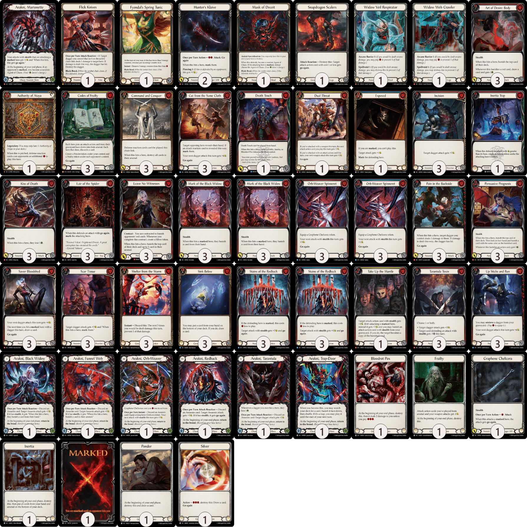 FaB 傀儡・アラクニ / Arakni, Marionette フルセット 世界大会13位 傀儡アラクニデッキ解説&ガイド【Flesh and Blood