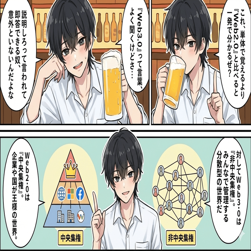 Web3.0とビットコインの仕組みを誰でも分かるように解説する｜シノ｜全力でAIでサボる