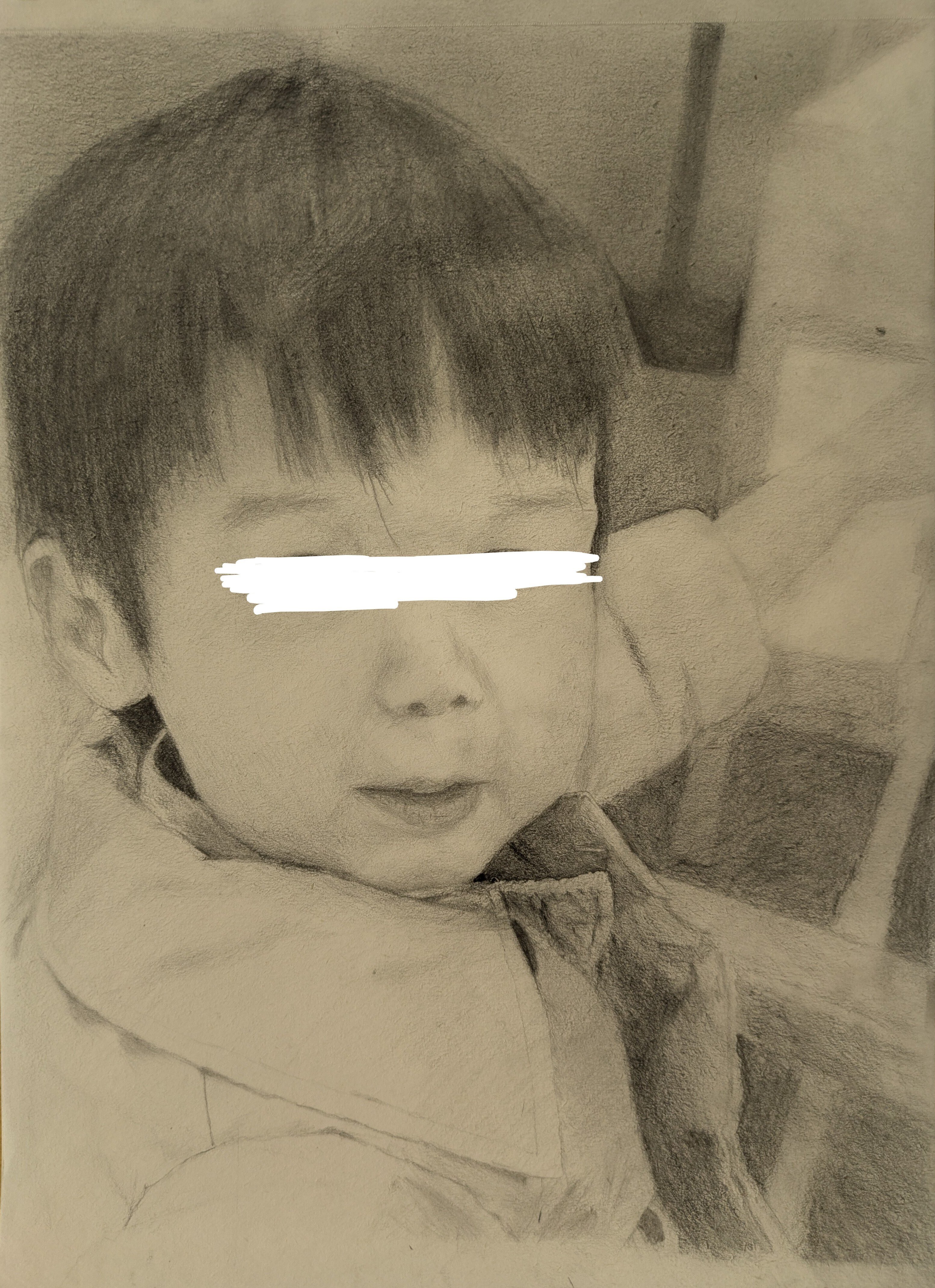 デッサン68回目(子供の顔21回目)｜えのべん