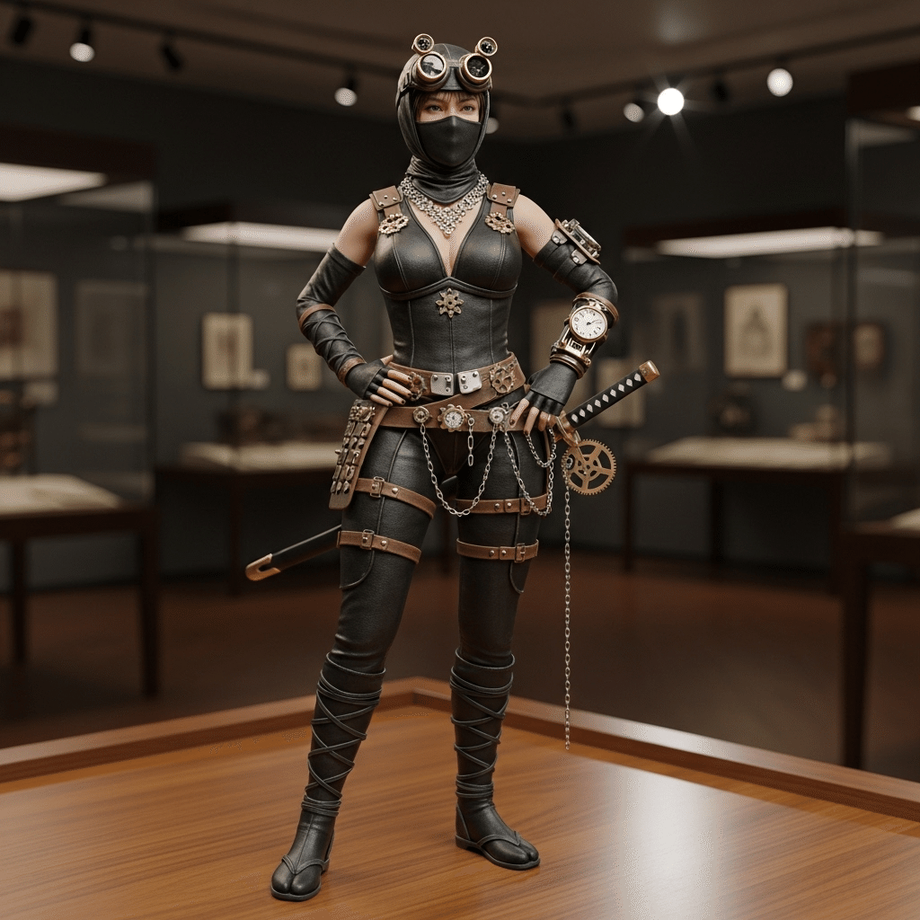 中級AI講座・画風開発《スチームパンク風の立体造形》｜茜町春彦