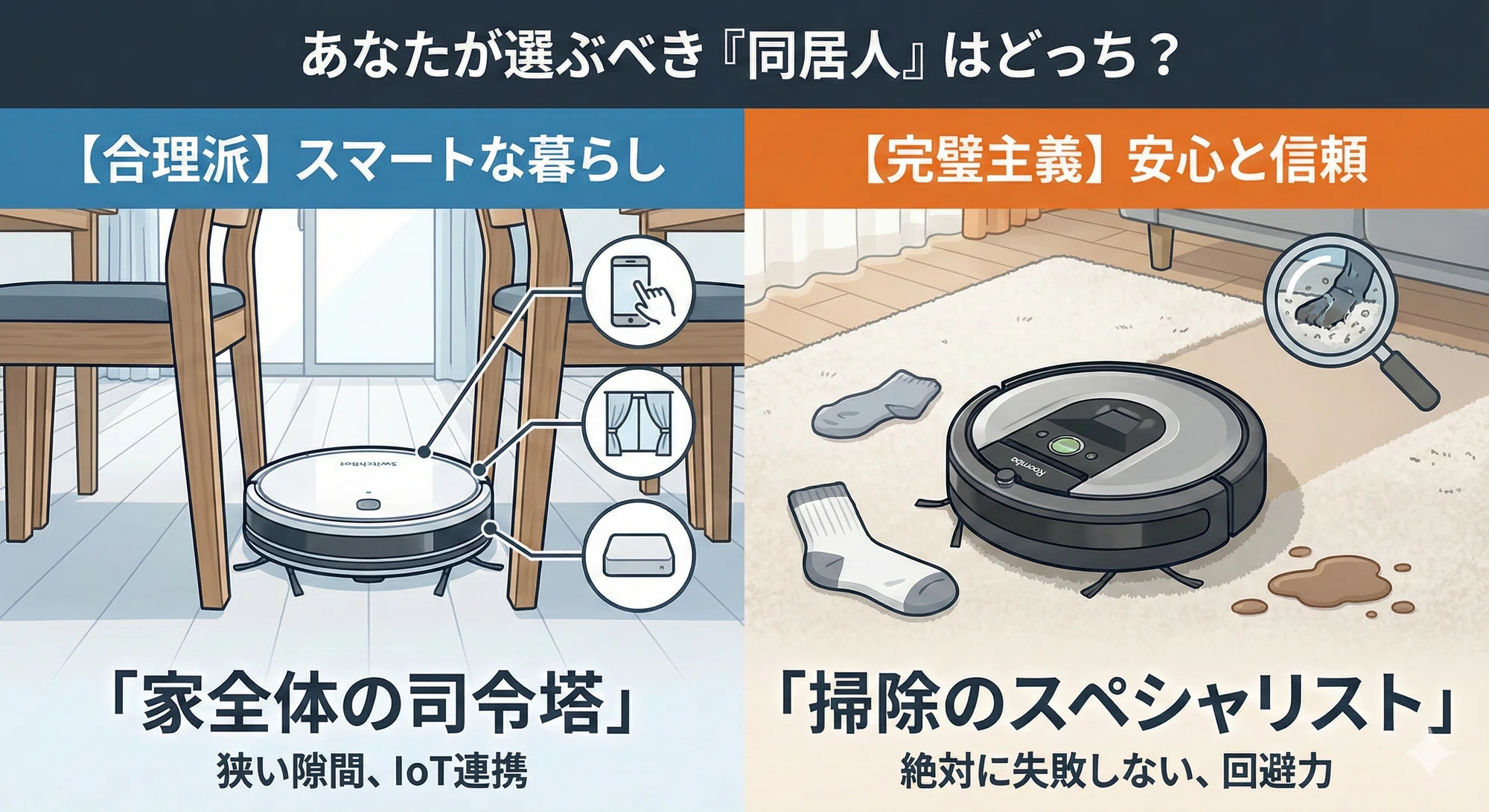 スイッチボットとルンバの違いを比較!どっちがいい?後悔しない選び方 スイッチボットとルンバの違いを比較!どっちがいい?後悔しない選び方