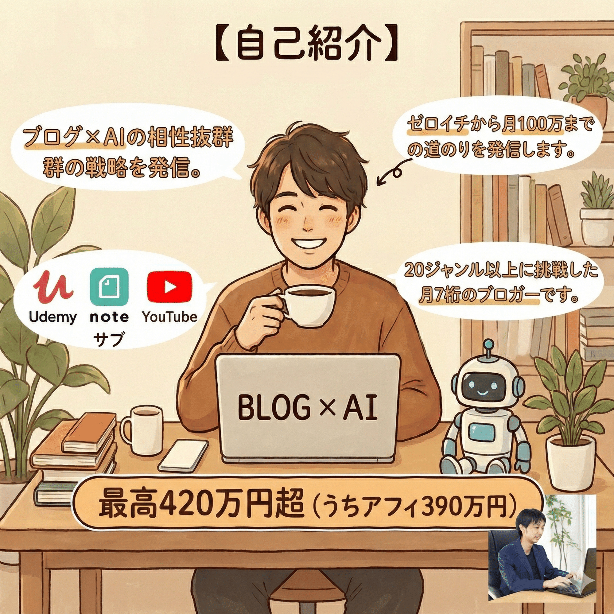 たけ（AI×ブログ）の自己紹介とクーポン・お得情報｜たけ@AI×ブログ×Udemy