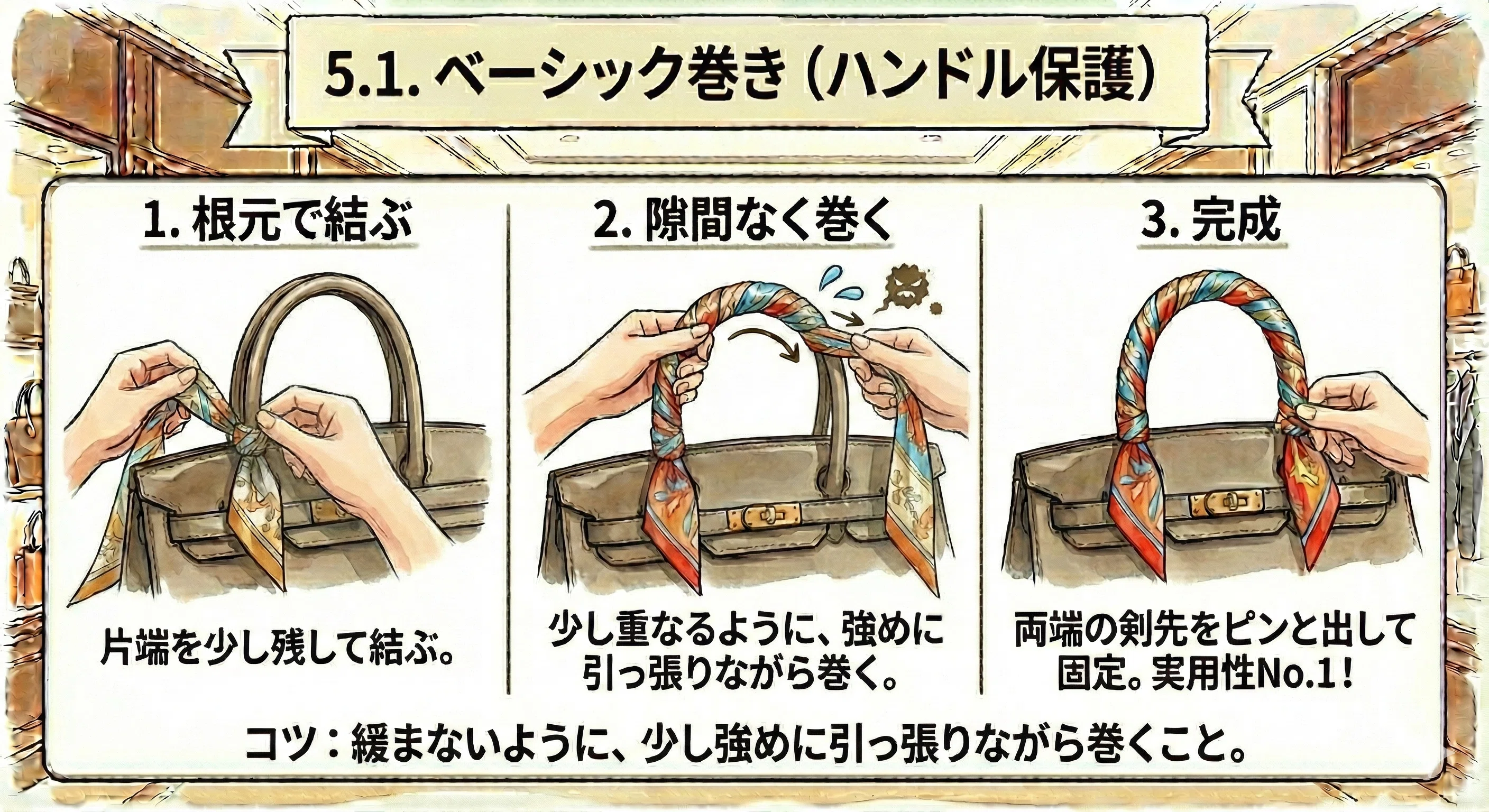 HERMES 2回、バッグに巻いて使用しました 【公式通販】