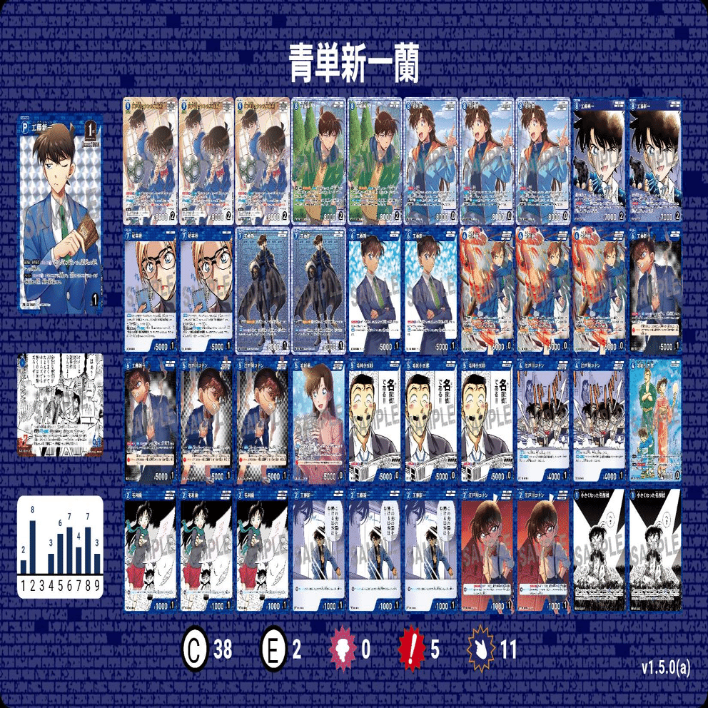 名探偵コナン トレーディングカード 青デッキ 第7弾青単新一蘭デッキについて｜サトウ@らんまる