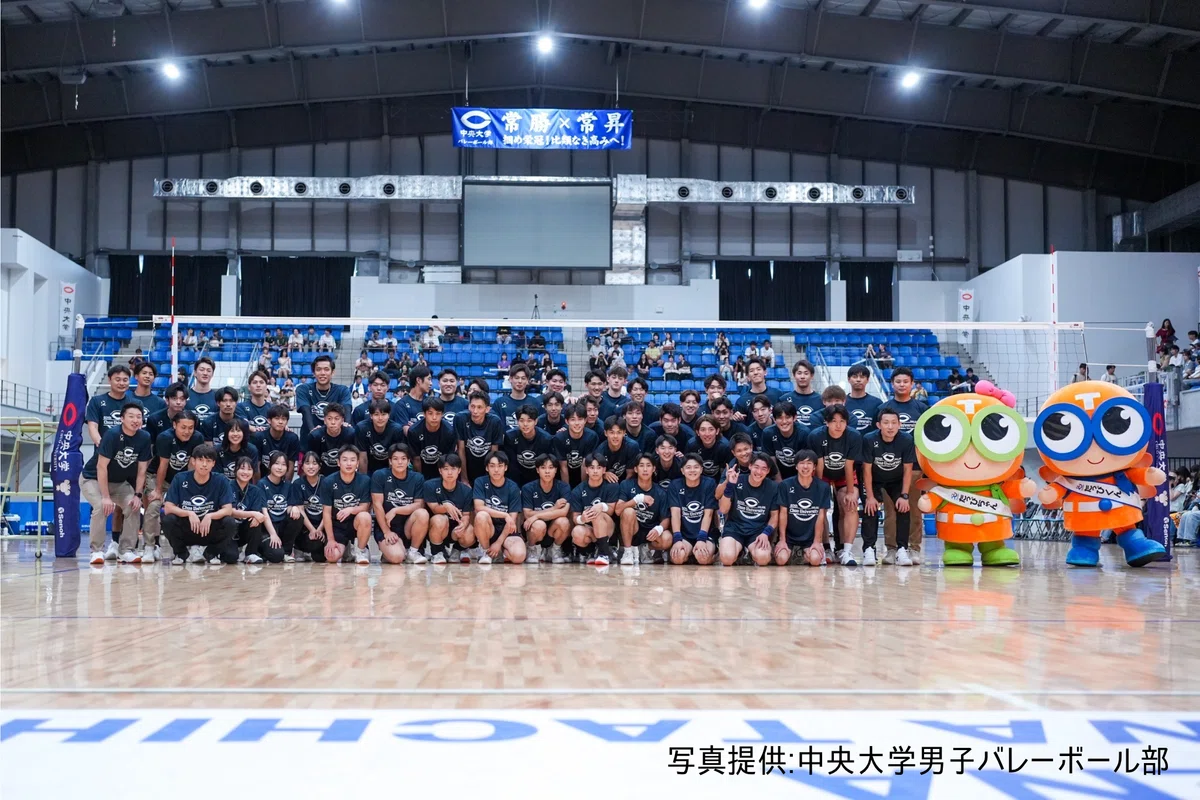 中央大学　男子バレーボール部　中央大学バレー創部80周年記念Tシャツ　練習着 グッズ販売情報、解禁！】 🎽 記念Tシャツ（5,000円） 🥤 タンブラー